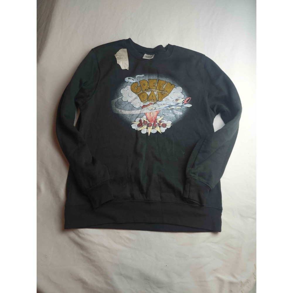 Green Day Sweatshirt Small Black Dookie Album Graphic Music Band Merchandise